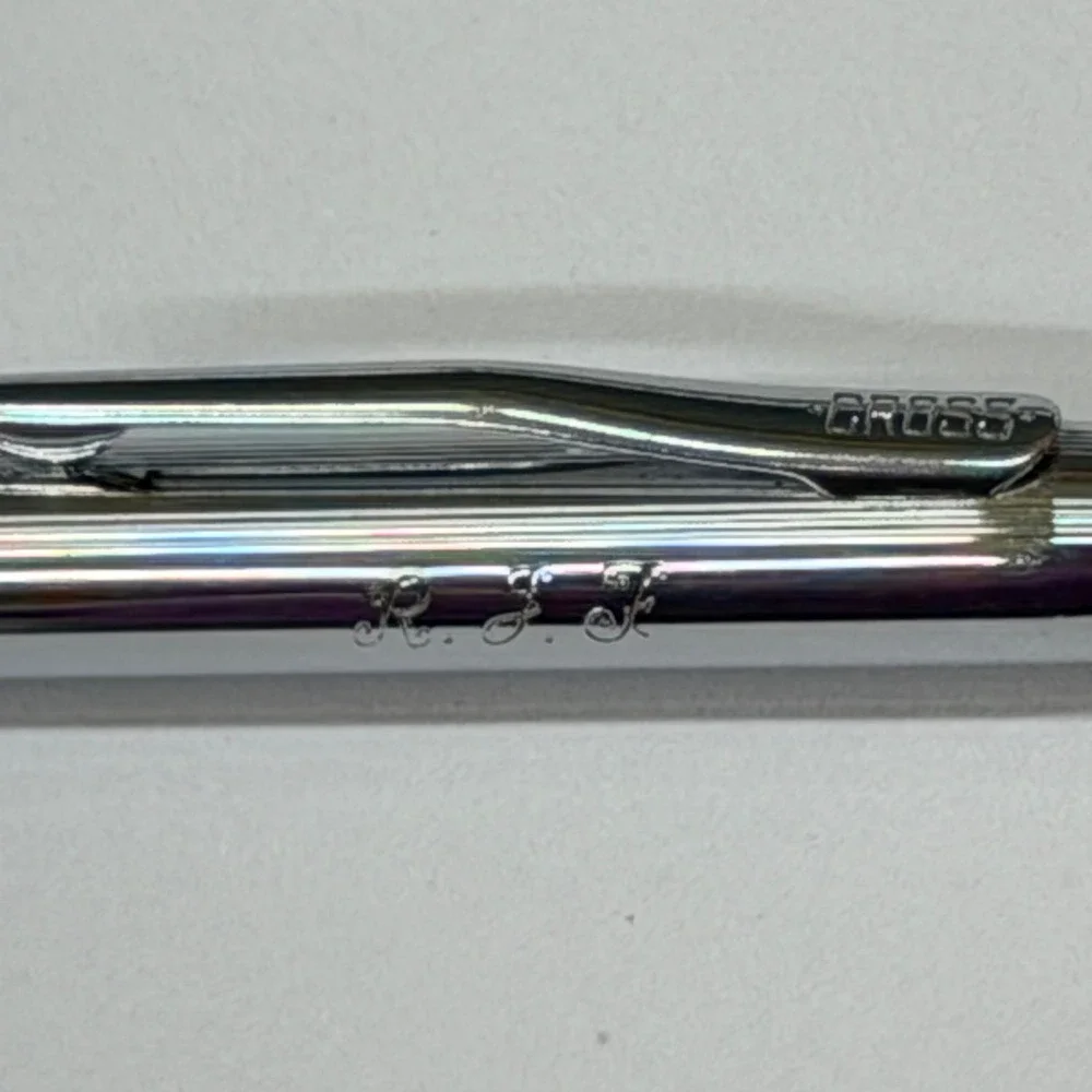 Vintage Cross Century Lustrous Chrome Ballpoint‎ Pen and Pencil Set RJF USA